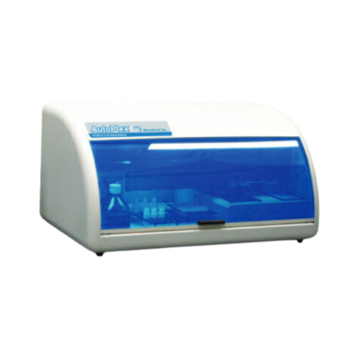 AutoPlex es una estación de trabajo ELISA y CLIA integrada que ofrece una solución de diagnóstico completa para la medición de varios parámetros, como hormonas, marcadores de cáncer y cardíacos, esteroides, medicamentos, enfermedades infecciosas y otros marcadores bioquímicos. El analizador automatizado es capaz de procesar simultáneamente de 1 a 12 analitos con un programa de trabajo automático y ofrece velocidades de procesamiento rápidas en un diseño de placa única.